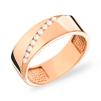 Золотое кольцо с фианитами (арт. 140495)