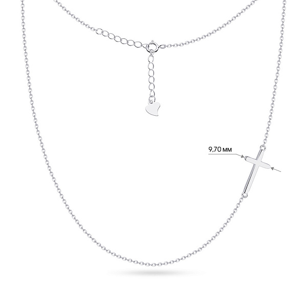 Срібне кольє без каміння Trendy Style (арт. 7507/1201) – зображення 3