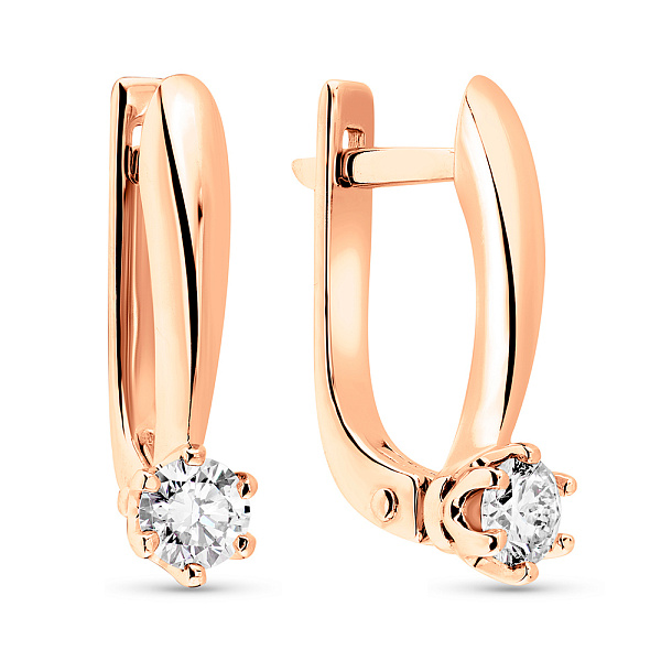 Золоті сережки з діамантами (арт. 2191249201) – зображення 1