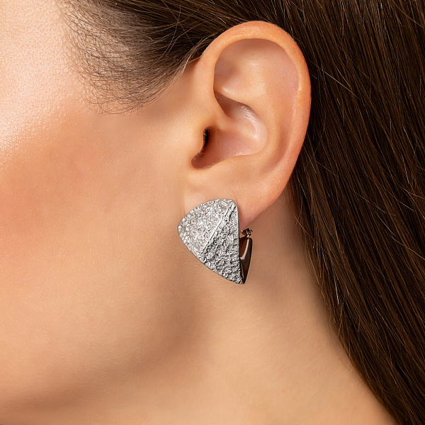 Серьги из белого золота Francelli (арт. е1091995б) – изображение 3