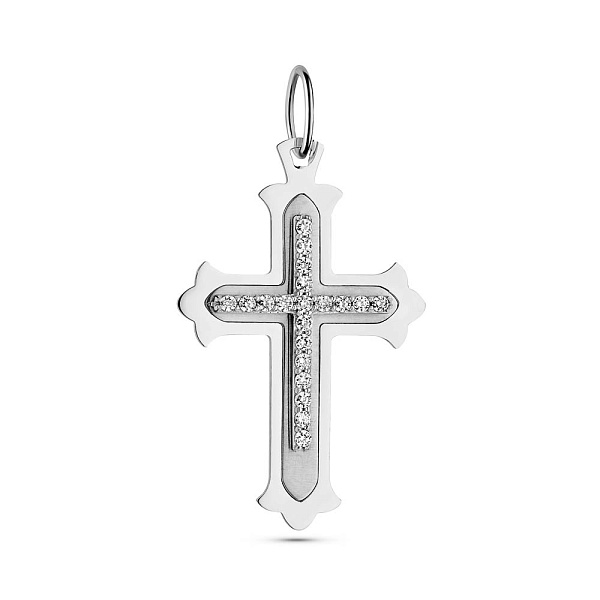 Золотий хрестик з фіанітами (арт. 500264б) – зображення 1