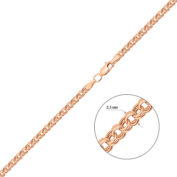 Цепочка золотая плетения Бисмарк (арт. 300306) – изображение 3