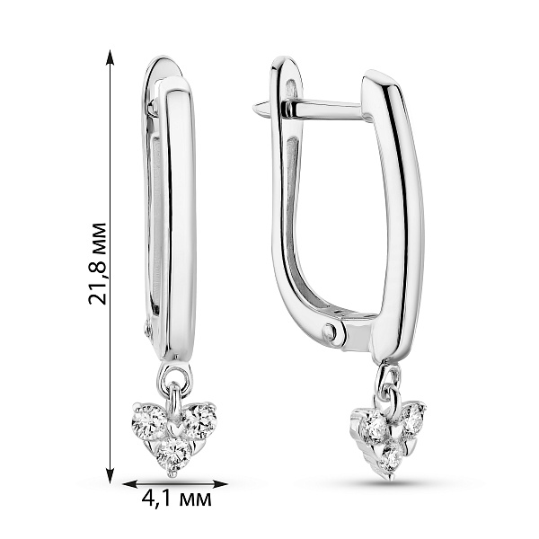 Серьги из белого золота с бриллиантами (арт. 2192177202) – изображение 4