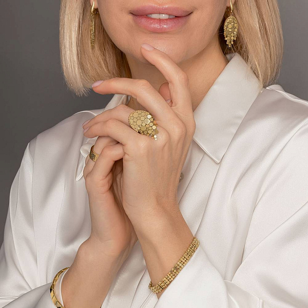 Сережки з жовтого золота Francelli (арт. 1091330ж) – зображення 6