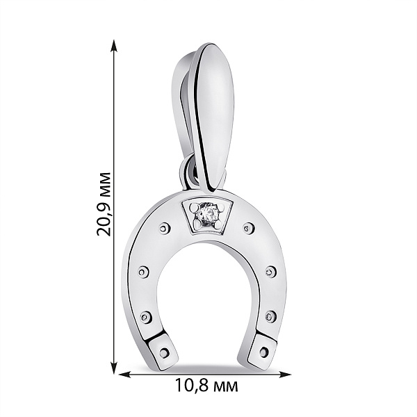 Серебряный кулон Подкова (арт. 7503/3955р) – изображение 2
