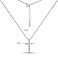 Серебряное колье Крестик с фианитами (арт. 7507/1477/3) – изображение 3