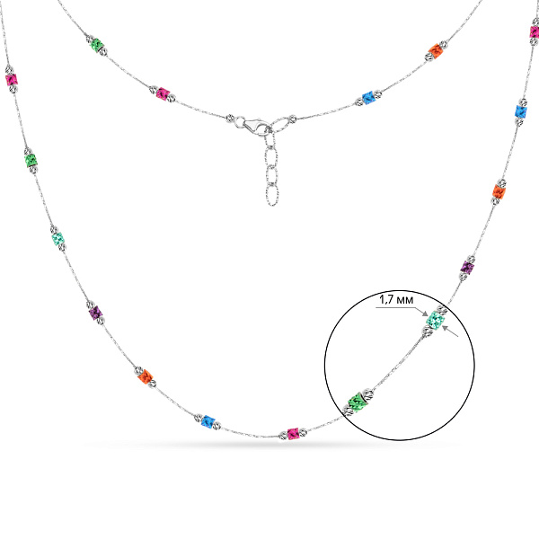 Колье Francelli из белого золота (арт. 352422бцв) – изображение 3