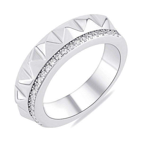 Срібна каблучка з фіанітами (арт. 7501/3848) – зображення 1