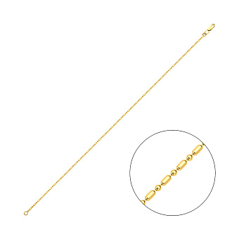 Браслет на ногу из желтого золота (арт. ц3116302жн)