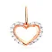 Золотая подвеска «Сердце» с фианитами (арт. 421912) – изображение 1