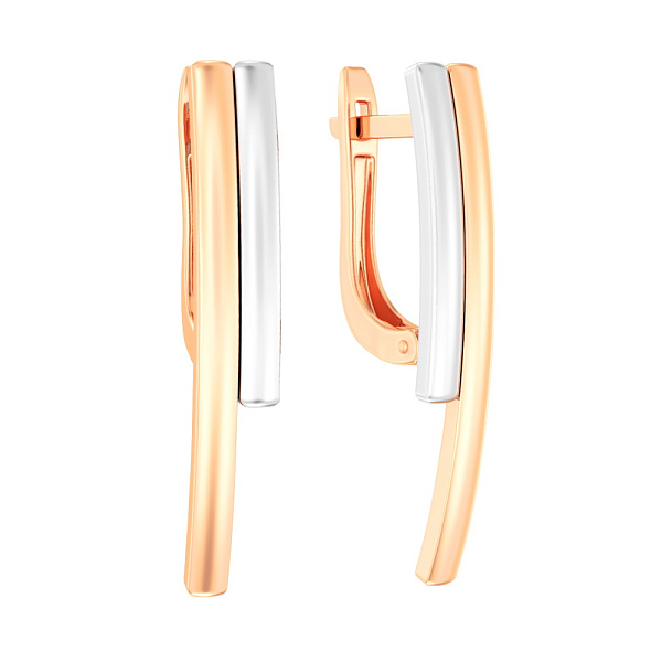 Золотые серьги без камней (арт. 110560) – изображение 1