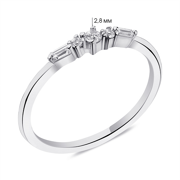 Кольцо из серебра с фианитами (арт. 7501/6264) – изображение 2