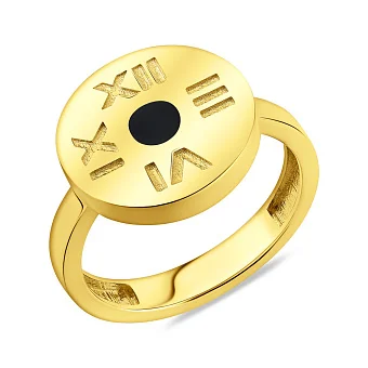 Каблучка з жовтого золота з емаллю (арт. 154663жеч)