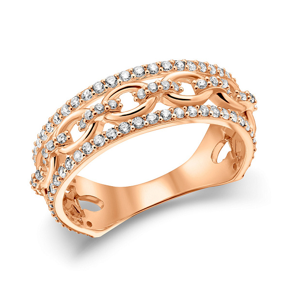 Золота каблучка Ланки з фіанітами (арт. 156395) – зображення 1