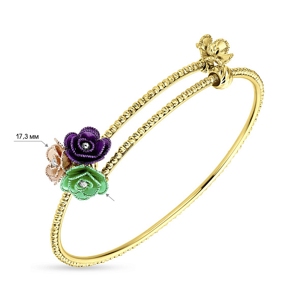 Браслет Francelli Квіти з золота (арт. 326197жзфрб) – зображення 3