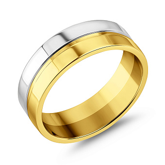 Фото Обручка з комбінованого золота (арт. 239193жб)