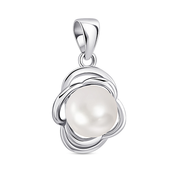 Серебряный подвес с жемчугом (арт. 7503/4424жб) – изображение 1