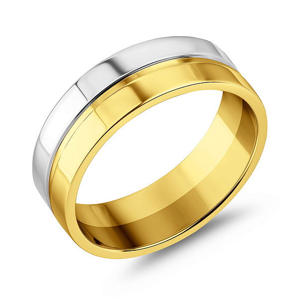 Обручка з комбінованого золота (арт. 239193жб) – зображення 1