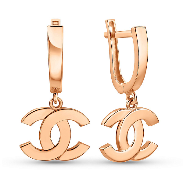 Серьги из красного золота (арт. 1091185) – изображение 1