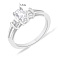 Кольцо из серебра с фианитами (арт. 7501/К2Ф/302-16,5) – изображение 2
