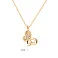 Золотое колье «Бабочка» с фианитами (арт. 350573ж) – изображение 3