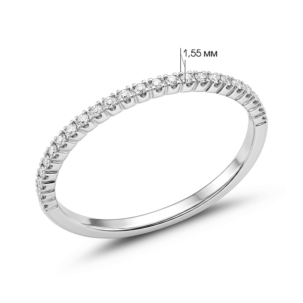 Золотое кольцо с дорожкой из бриллиантов (арт. К011966010б) – изображение 2