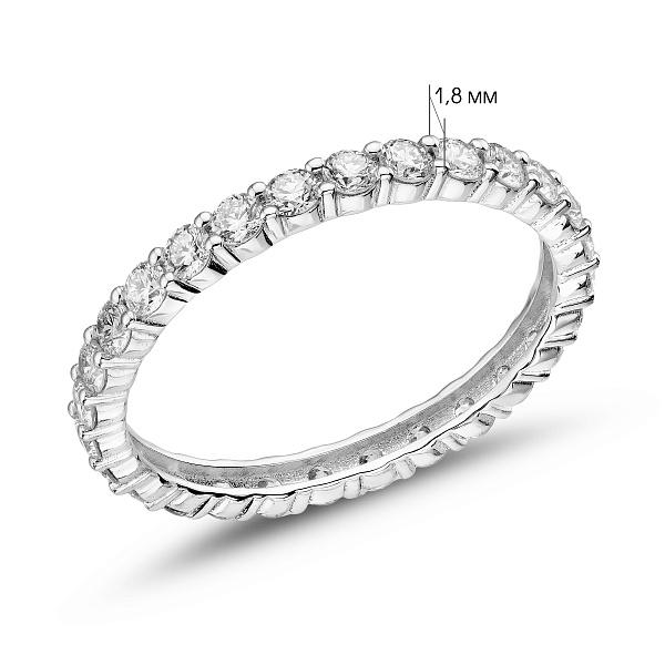 Золота каблучка з доріжкою з діамантів (арт. К011872100б) – зображення 2