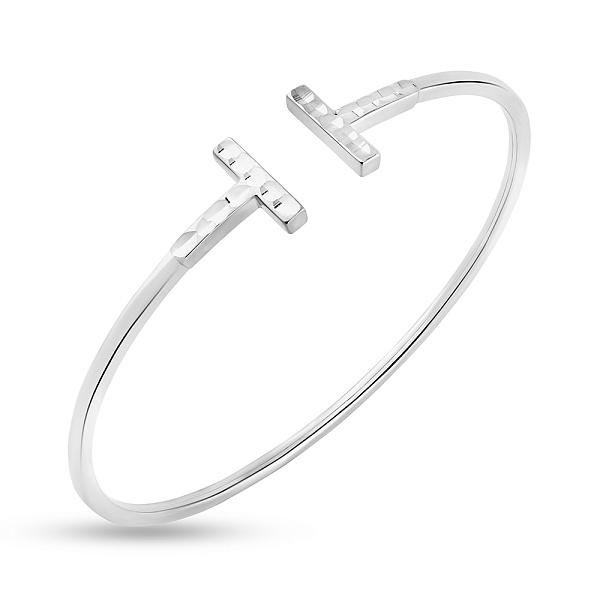 Жорсткий браслет з білого золота (арт. 326537б) – зображення 1
