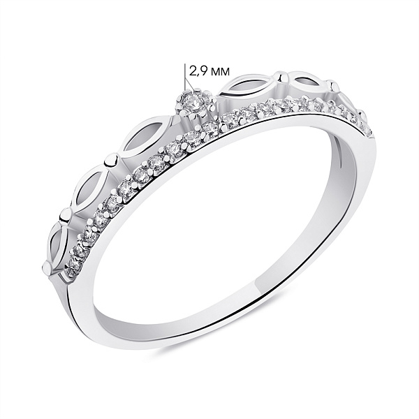 Кольцо из серебра с фианитами (арт. 7501/6265) – изображение 2