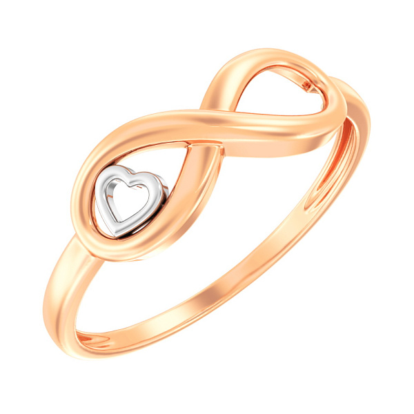 Кольцо  «Бесконечность» из красного золота (арт. 140790) – изображение 1