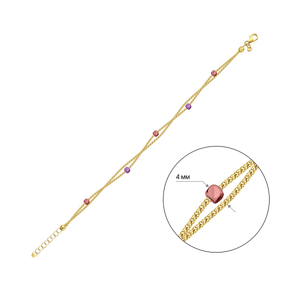 Браслет з жовтого золота Francelli (арт. 326735жрф) – зображення 2