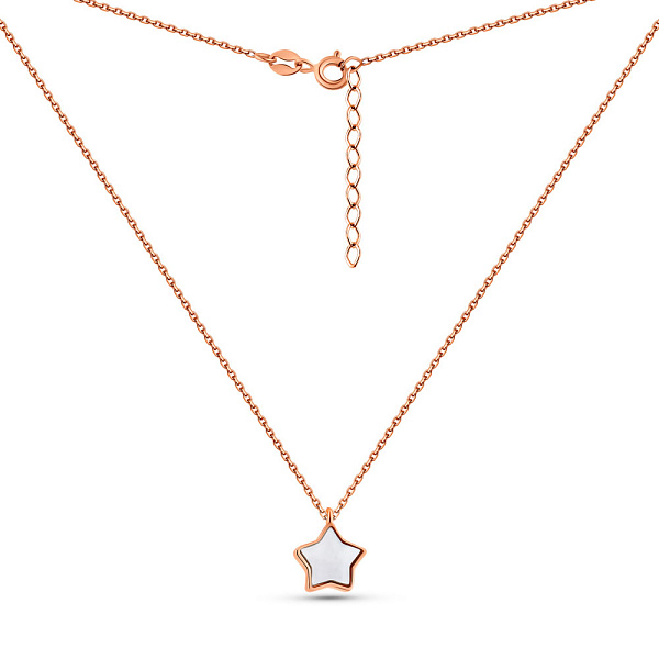 Золотое колье с перламутром (арт. 352591п) – изображение 2