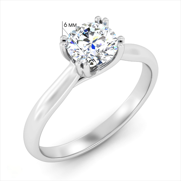 Помолвочное золотое кольцо с бриллиантом (арт. К01116509046б) – изображение 3