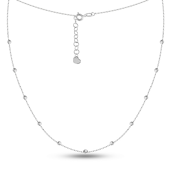 Кольє з білого золота з кульками (арт. 360178б) – зображення 1