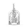 Ладанка из белого золота Николай Чудотворец с фианитами (арт. 440573б) – изображение 1