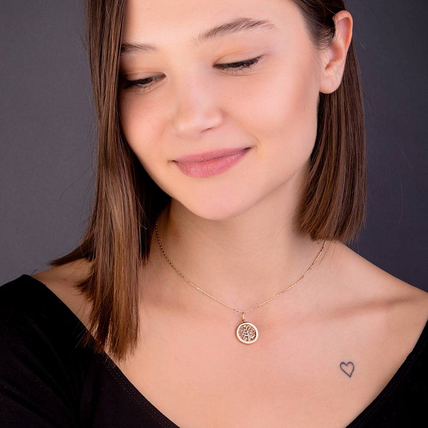 Підвіс з червоного золота Древо життя (арт. 424608) – зображення 2