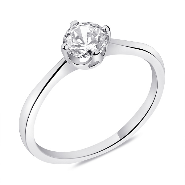 Серебряное кольцо с фианитом (арт. 7501/К2Ф/714-18) – изображение 1