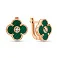 Золотые серьги с малахитом (арт. 1091382/15млх) – изображение 1