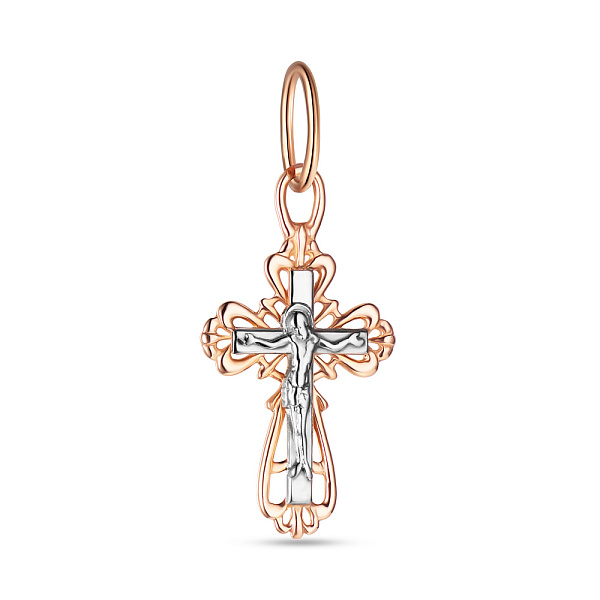 Хрестик з червоного золота «Сузір'я вічної любові» (арт. 501510) – зображення 1