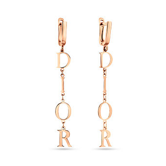 Серьги-подвески из красного золота (арт. 107890)