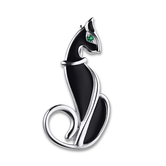 Серебряная брошь Trendy Style с эмалью (арт. 7505/7118реч)