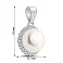 Серебряный кулон с жемчугом и фианитами (арт. 7503/1502/2жб) – изображение 2