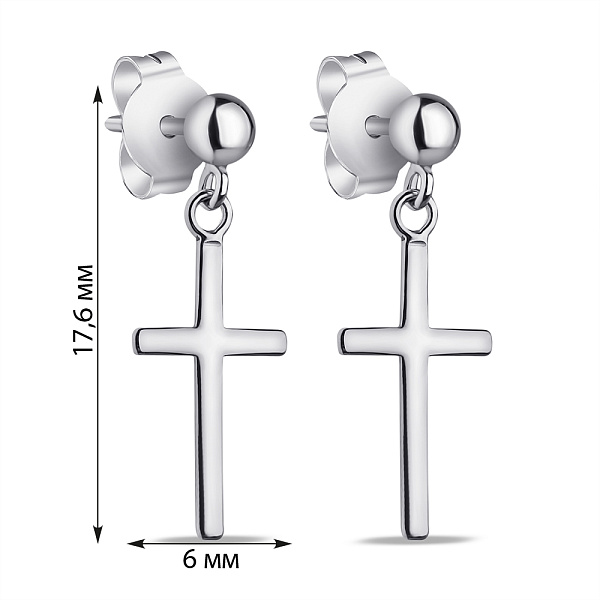 Серебряные серьги с подвесками  (арт. 7518/1072С) – изображение 2