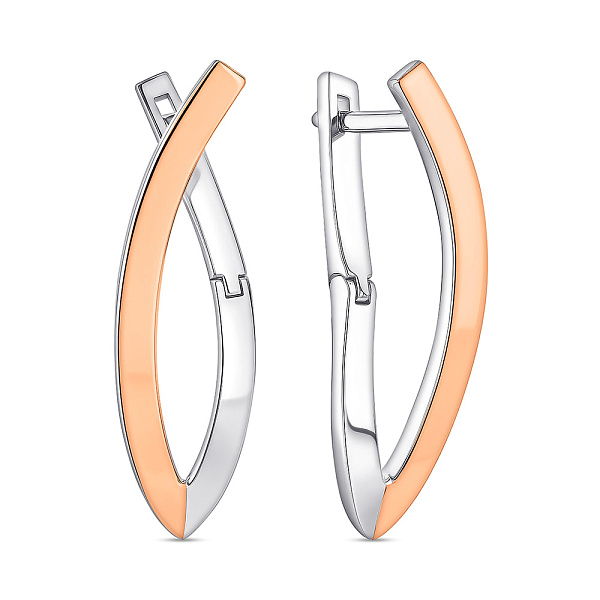 Серебряные серьги без камней (арт. 7202/080сю) – изображение 1