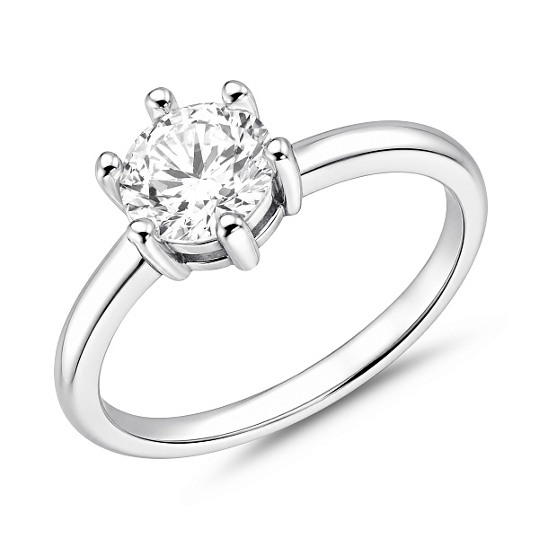 Серебряное кольцо с фианитом (арт. 7501/3025) – изображение 1