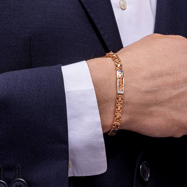 Золотий браслет без каміння (арт. 326800кб) – зображення 3