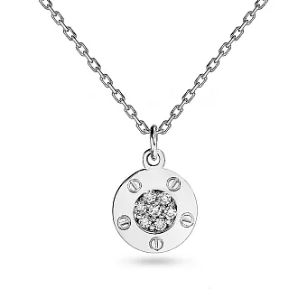 Золотое колье с фианитами (арт. 351220б)