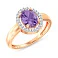 Кольцо из золота с большим аметистом  (арт. 141153Па) – изображение 1