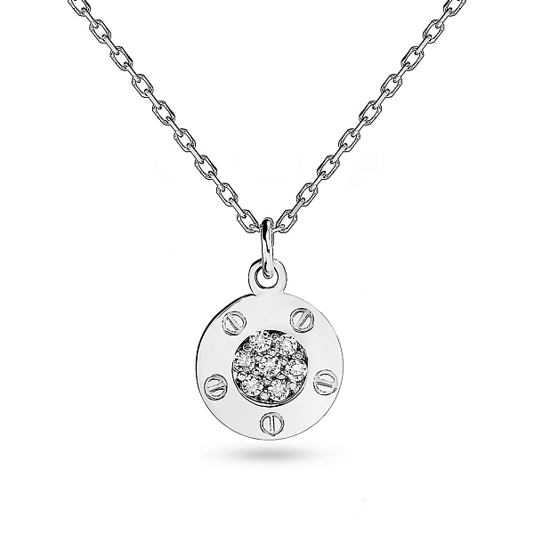 Золотое колье с фианитами (арт. 351220б) – изображение 1