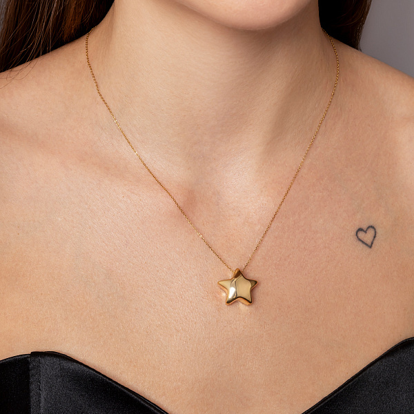 Золотое колье Звезда Francelli (арт. 352726ж) – изображение 3